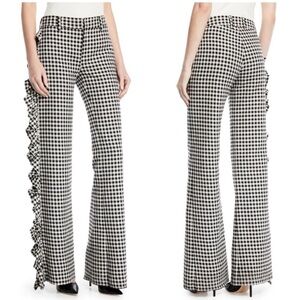 NWT Maggie Marilyn Nothing Standing in My Way Ruffle Wide Leg Plaid Pants 14 12